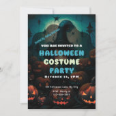 Witch Creepy Jack-O' Lanterns Halloween Kaart (Voorkant)