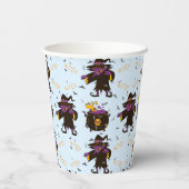 Witch Creepy Spooky Halloween Party Papieren Bekers (Achterkant)