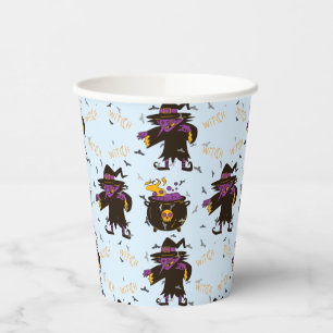 Witch Creepy Spooky Halloween Party Papieren Bekers