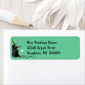 Witch Crystal Ball Halloween Return Adres Label (Insitu)