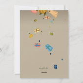 Witch Delivering Christmas Presents Card Feestdagenkaart (Achterkant)