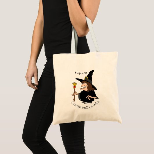 Witch Design Personalized Tote Bag (Voorkant (product))