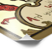 Witch Devil Jack O' Lantern Pumpkin Full Moon Foto Afdruk (Hoek)