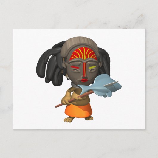 Witch Doctor Briefkaart (Voorkant)