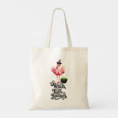 Witch Don’t Ruffle My Feathers Flamingo Halloween Tote Bag (Achterkant)