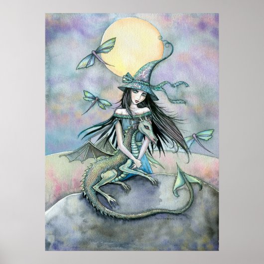 Witch Dragon Poster door Molly Harrison (Voorkant)