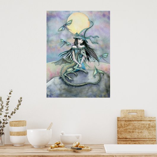 Witch Dragon Poster van Molly Harrison (Keuken)