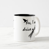 Witch Drive a Stick Funny Halloween Mok (Voorkant rechts)