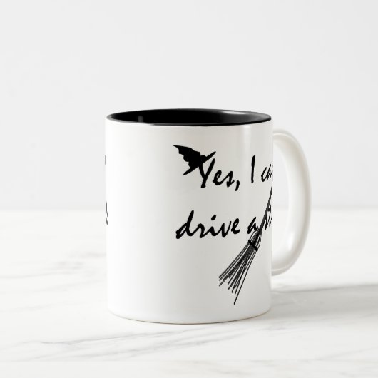 Witch Drive a Stick Funny Halloween Mok (Voorkant rechts)