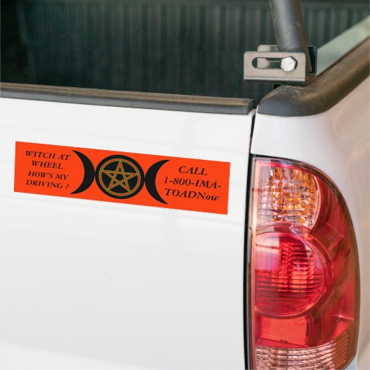 WITCH DRIVING BUMPERSTICKER (Op Truck)