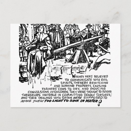 Witch Dunking Briefkaart (Voorkant)