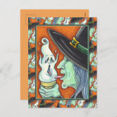 WITCH EAT SCREAMICE CREAM CONE, HALLOWEEN H FEESTDAGENKAART (Voorkant / Achterkant)