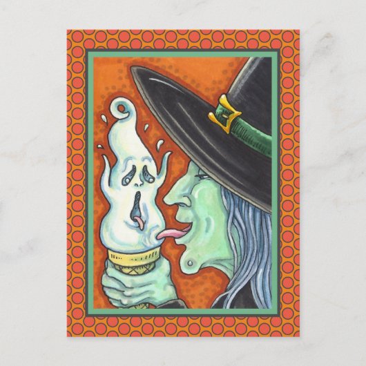 WITCH EAT SCREAMICE CREAM CONE, HALLOWEEN H FEESTDAGENKAART (Voorkant)