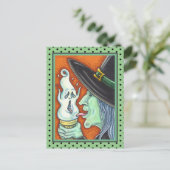 WITCH EAT SCREAMING ICE CREAM CONE, HALLOEEN FEESTDAGENKAART (Staand voorkant)