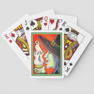 WITCH EAT SCREAMING ICE CREAM CONE, HALLOEEN POKERKAARTEN