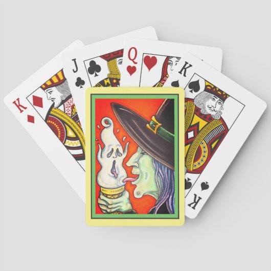 WITCH EAT SCREAMING ICE CREAM CONE, HALLOEEN POKERKAARTEN (Achterkant)