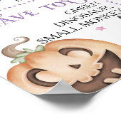 Witch eerste verjaardag mijlpaal teken poster (Hoek)