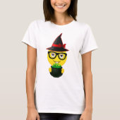 Witch Emoji Holding Cauldron Funny Halloween Shirt (Voorkant)