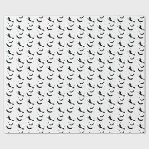 Witch en Bats Gift Wrapping Paper Cadeaupapier