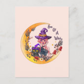 Witch en Black Cat Briefkaart (Voorkant)