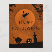 Witch en Black Cat Happy Halloween Briefkaarten