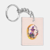 Witch en Black Cat Sleutelhanger (Voorkant Links)