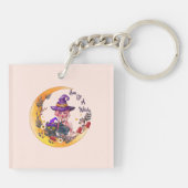 Witch en Black Cat Sleutelhanger (Achterkant)
