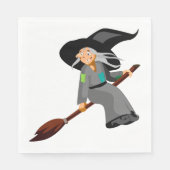 Witch en Broomstick Servet (Voorkant)
