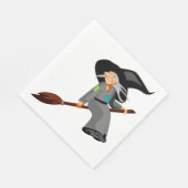 Witch en Broomstick Servet (Hoek)