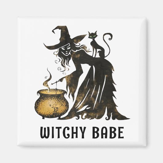 Witch en Cat Magneet (Voorkant)