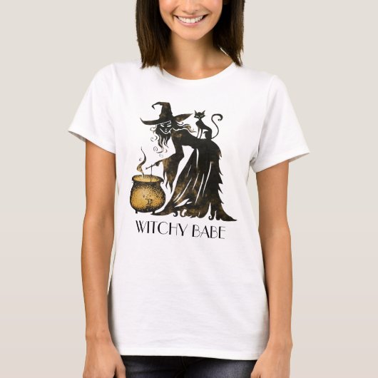 Witch en Cat T-shirt (Voorkant)