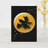 Witch en de maan kaart (Gele Bloem)