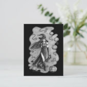 Witch en Doll Halloween Briefkaart (Staand voorkant)