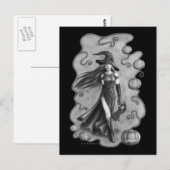 Witch en Doll Halloween Briefkaart (Voorkant / Achterkant)