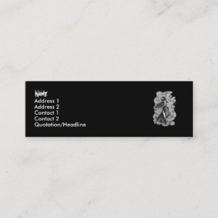 Witch en Doll Halloween Mini Visitekaartje