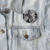 Witch en Doll Halloween Ronde Button 5,7 Cm (In situ)