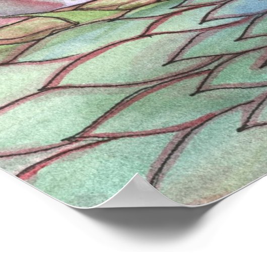 Witch en Dragon Poster van Molly Harrison (Hoek)