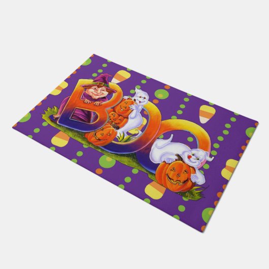 Witch en Ghost Boo Deurmat (Schuin)