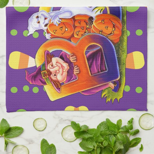 Witch en Ghost Boo Theedoek (Gevouwen)