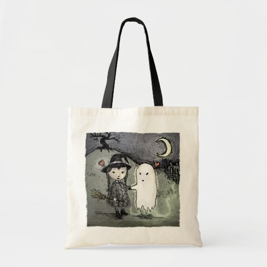 Witch en Ghost in Love Tote Bag (Voorkant)