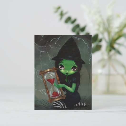 Witch en Hourglass Briefkaart (Staand voorkant)
