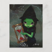 Witch en Hourglass Briefkaart (Voorkant)