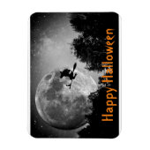 Witch en Moon Halloween Magneet (Verticaal)