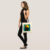 Witch en Moon Magic Spell Canvas tas (Voorkant (model))