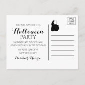 Witch en Moon Magic Spell Invitation Briefkaart (Achterkant)