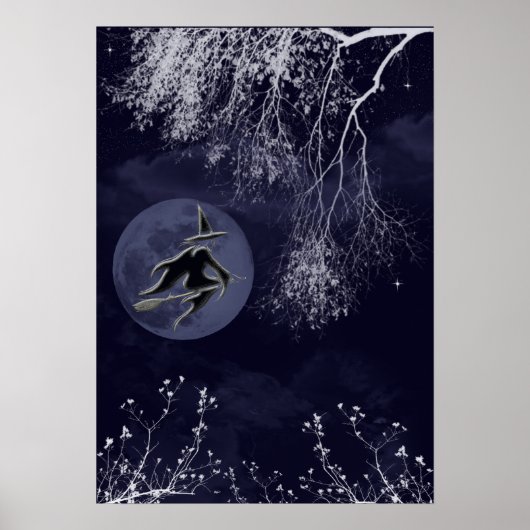 Witch en Moon Poster (Voorkant)