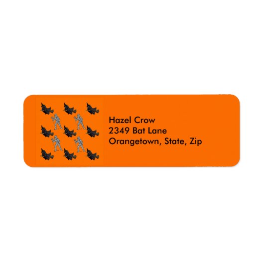 Witch en Mummy Pattern Halloween Adresetiketten Etiket (Voorkant)