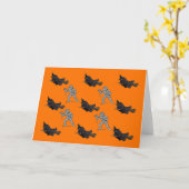 Witch en Mummy Pattern Halloween Wenskaart Kaart (Gele Bloem)