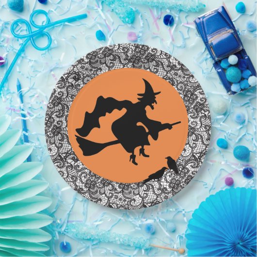 WITCH EN OUDE RUIMTE PAPIEREN BORDJE (Feest)