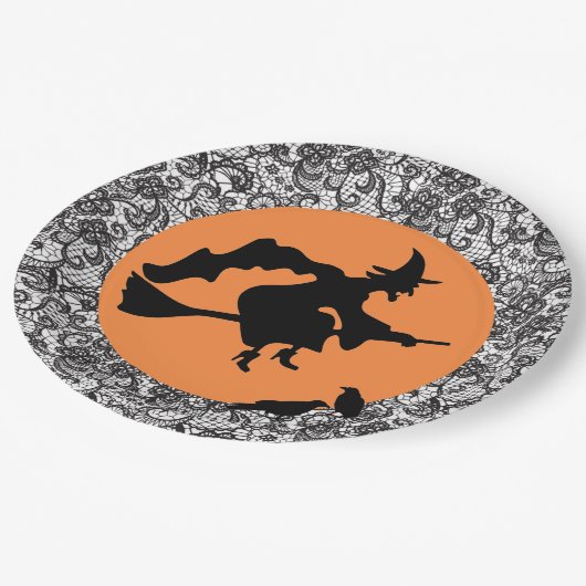 WITCH EN OUDE RUIMTE PAPIEREN BORDJE (Gekanteld)